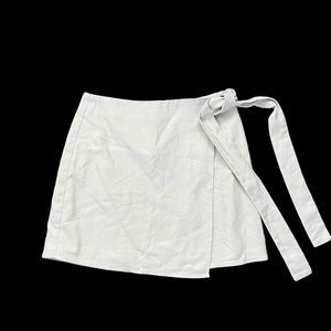Forever 21 Linen Mini Wrap Skirt